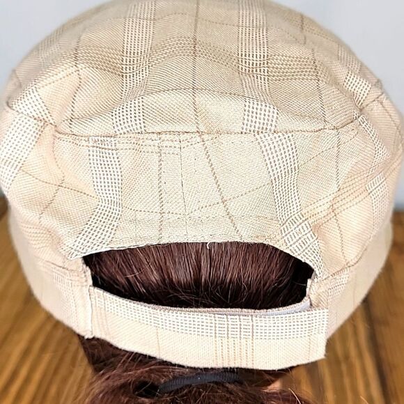 Peter Grimm. Reininger. Newsboy Hat. Tan Plaid. Vintage. OSFA. EUC - Picture 3 of 11